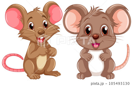 Set of mouse and rat cartoon 105493130