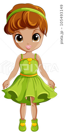 Beautiful girl in cocktail dress 105493149