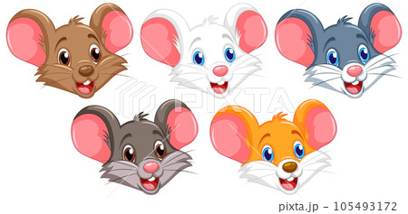 Cute Mouse Cartoon Characters Cute Mouse Cartoon Characters 105493172