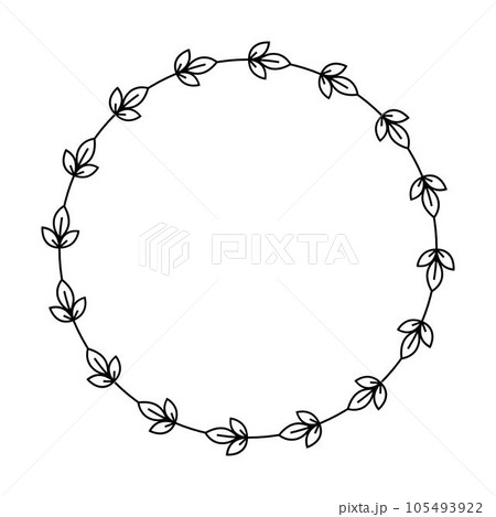 Floral circle border design rounded flower frame ring for decoration ornament in vector illustration Floral circle border design rounded flower frame ring for decoration ornament in vector illustration 105493922
