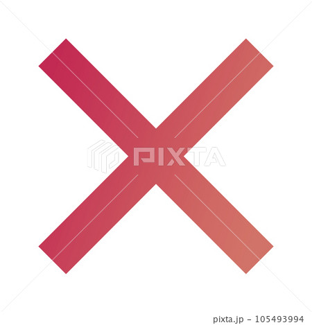 バツマーク グラデーション バツマーク グラデーション 105493994