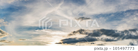 Blue sky panorama with cloud on a sunny day. 105497773