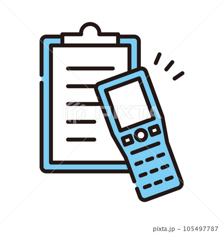 バーコードリーダー　ハンディターミナル　アイコン 105497787