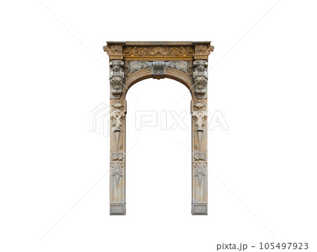 stone arch isolated on white background stone arch isolated on white background 105497923