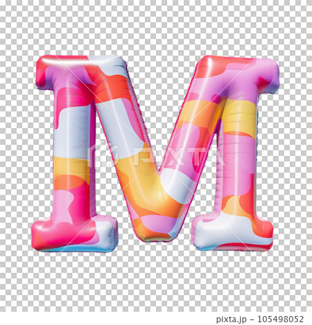 Colorful Air Mattress in the Shape of the Letter M Colorful Air Mattress in the Shape of the Letter M 105498052