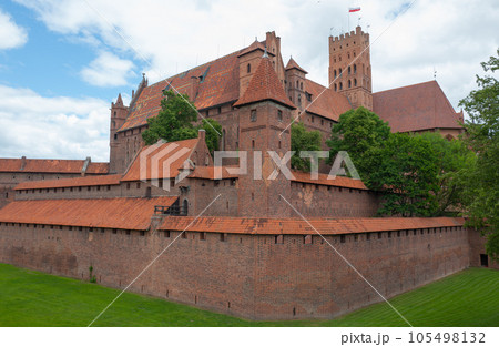 Castle of the Teutonic Knights Order in Malbork, Poland, is the largest castle in the world. Malbork Poland. Castle of the Teutonic Knights Order in Malbork, Poland, is the largest castle in the world. Malbork Poland. 105498132