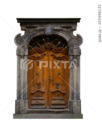 vintage doors isolated on white background 105498135