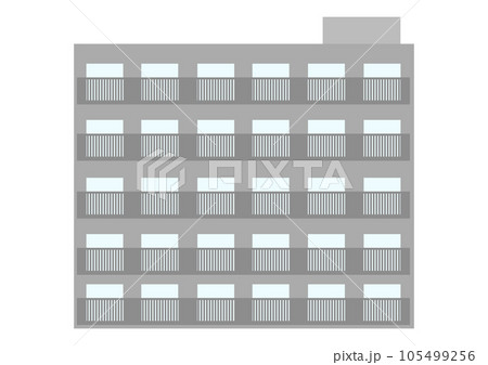 高層マンションの正面イラスト 105499256