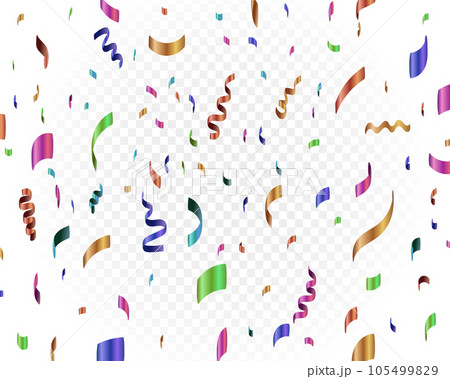 Colorful falling Confetti. Great for a birthday party or an event celebration invitation or decor. Vector Festive confetti Illustration EPS10. Colorful falling Confetti. Great for a birthday party or an event celebration invitation or decor. Vector Festive confetti Illustration EPS10. 105499829