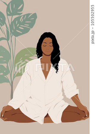 young woman sitting next to a tree vector background  105502955