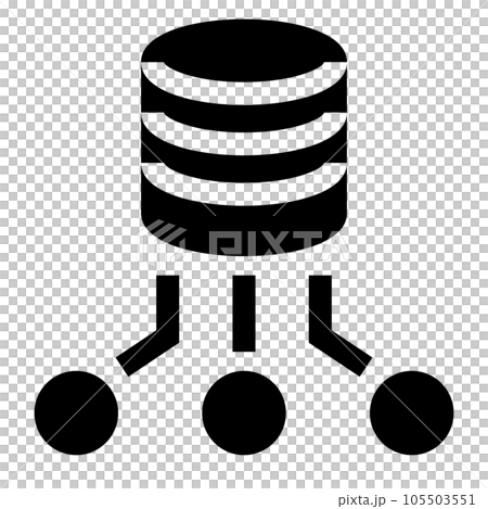 Icon Representing Database Filled style icons representing IT, database... - Stock Illustration ...