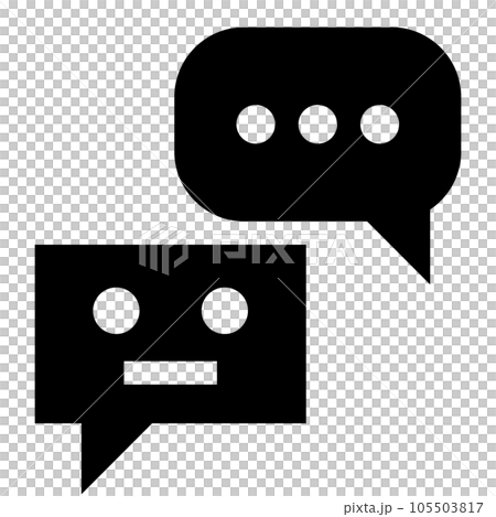 代表人工智能、機器人、機器人、聊天和聊天機器人的填充風格圖標 代表人工智能、機器人、機器人、聊天和聊天機器人的填充風格圖標 105503817