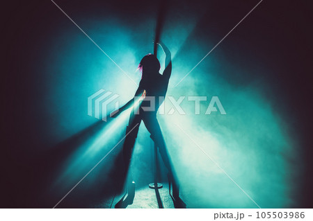Pole dance woman 105503986