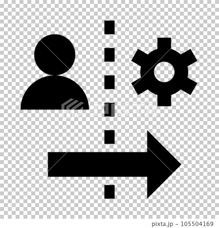 Filled style icon representing DX, Mechanization - Stock Illustration ...