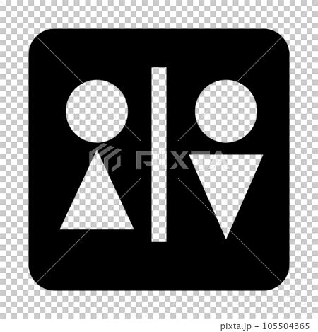 代表信息、衛生間、衛生間、男性和女性的填充風格圖標 代表信息、衛生間、衛生間、男性和女性的填充風格圖標 105504365