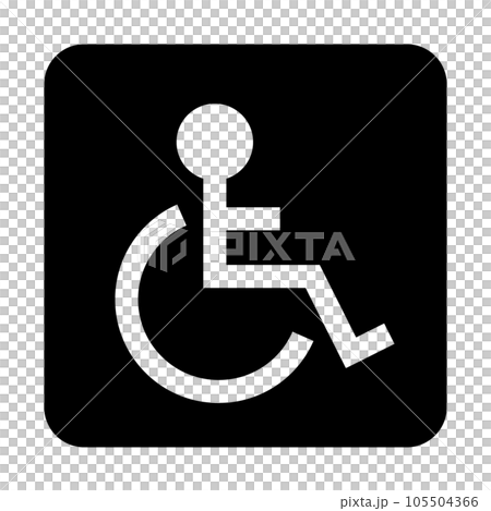 代表信息、輪椅的填充樣式圖標 代表信息、輪椅的填充樣式圖標 105504366