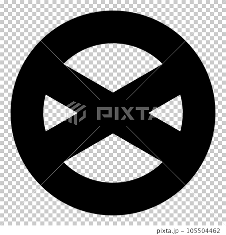 代表交通標誌、道路封閉的填充樣式圖標 代表交通標誌、道路封閉的填充樣式圖標 105504462