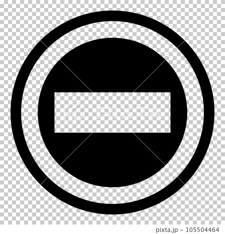 代表交通標誌的填充樣式圖標，禁止車輛進入，單向 105504464