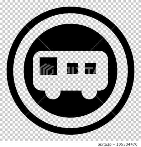 代表交通標誌、僅公共汽車和公共汽車的填充樣式圖標 代表交通標誌、僅公共汽車和公共汽車的填充樣式圖標 105504470