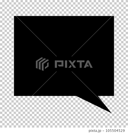 Speech bubble, square filled style icon - Stock Illustration [105504529 ...
