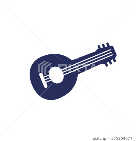 lute icon on white, vector 105504677