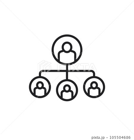 Hierarchy line icon on white 105504686