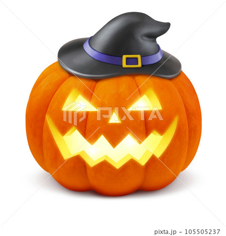 ハロウィンのかぼちゃ イラスト リアル ハロウィンのかぼちゃ イラスト リアル 105505237
