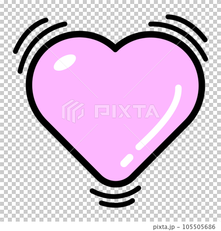 A pop heart (pounding heart) 105505686