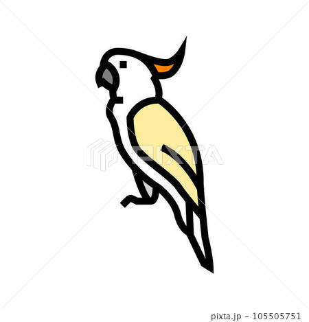 cockatoo parrot bird color icon vector illustration 105505751