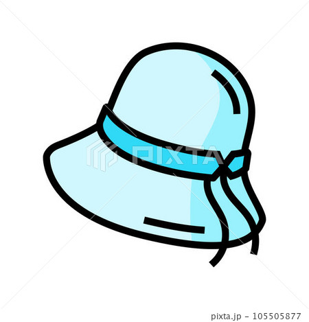 cloche hat cap color icon vector illustration 105505877