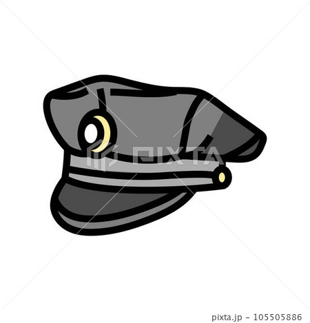 police hat cap color icon vector illustration 105505886