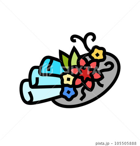 fascinator hat cap color icon vector illustration fascinator hat cap color icon vector illustration 105505888