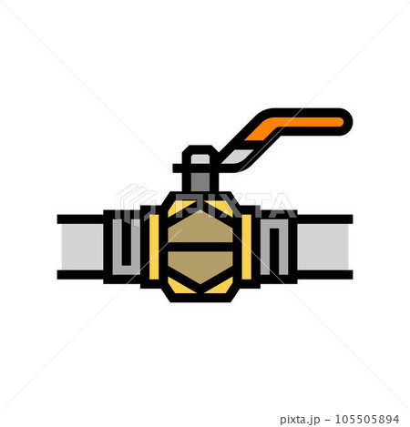 valve gas service color icon vector illustration 105505894