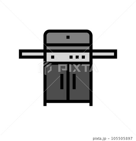 grill gas service color icon vector illustration 105505897
