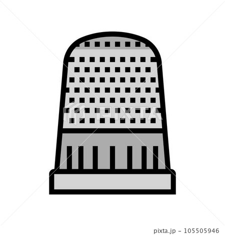 thimble embroidery hobby color icon vector illustration thimble embroidery hobby color icon vector illustration 105505946