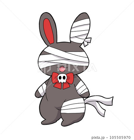 ミイラうさぎ黒 105505970