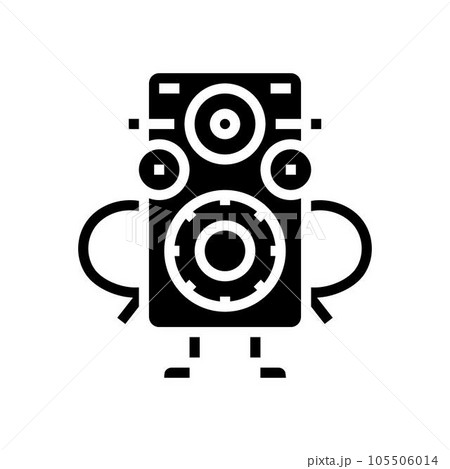 vintage speaker character retro music glyph icon vector illustration vintage speaker character retro music glyph icon vector illustration 105506014