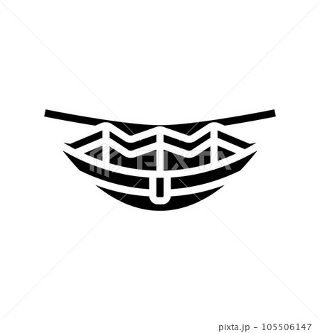 camping hammock glamping glyph icon vector illustration camping hammock glamping glyph icon vector illustration 105506147