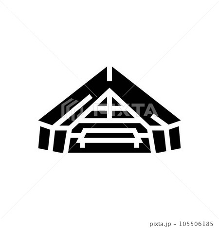 glamping tent camp glyph icon vector illustration 105506185