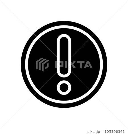 attention icon alert glyph icon vector illustration 105506361