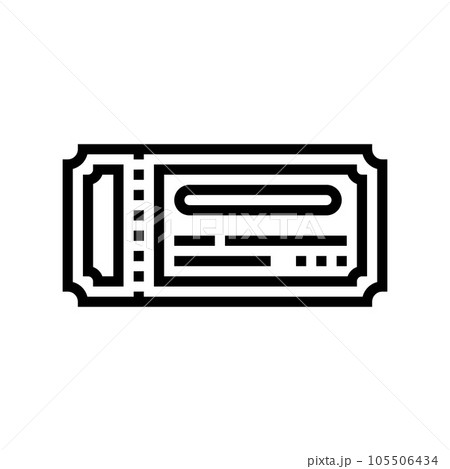 vintage concert ticket retro music line icon vector illustration vintage concert ticket retro music line icon vector illustration 105506434
