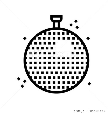 disco ball retro music line icon vector illustration disco ball retro music line icon vector illustration 105506435