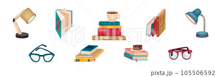 Books in Colorful Hard Cover with Pages Vector Set Books in Colorful Hard Cover with Pages Vector Set 105506592