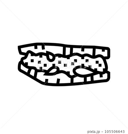egg sandwich line icon vector illustration egg sandwich line icon vector illustration 105506643