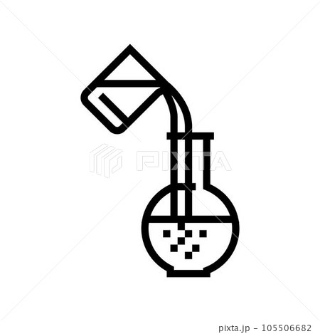mixing substances engineer line icon vector illustration 105506682