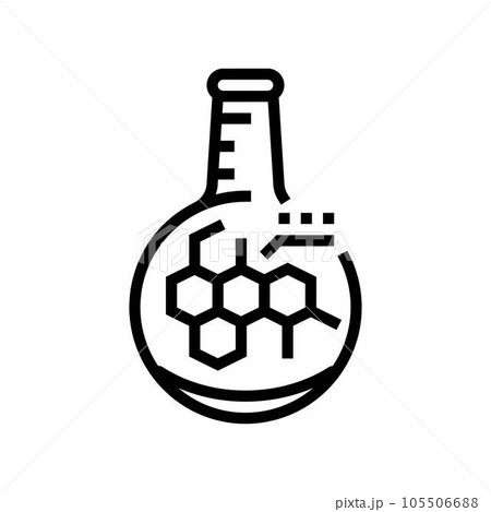 chemical synthesis engineer line icon vector illustration 105506688