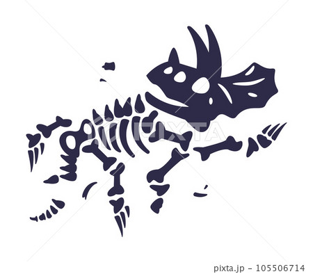 Black Bones Fossils Silhouette Obtained by Digging Vector Illustration Black Bones Fossils Silhouette Obtained by Digging Vector Illustration 105506714