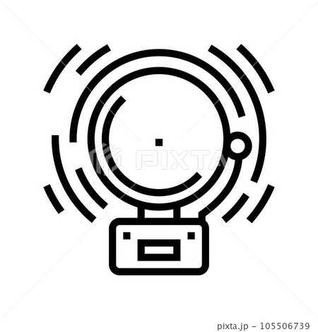 alarm bell alert line icon vector illustration 105506739