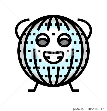 disco ball character retro music color icon vector illustration 105506813