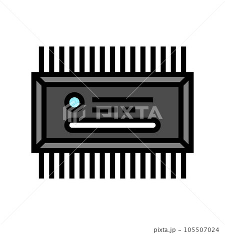 microcontroller electrical engineer color icon vector illustration microcontroller electrical engineer color icon vector illustration 105507024